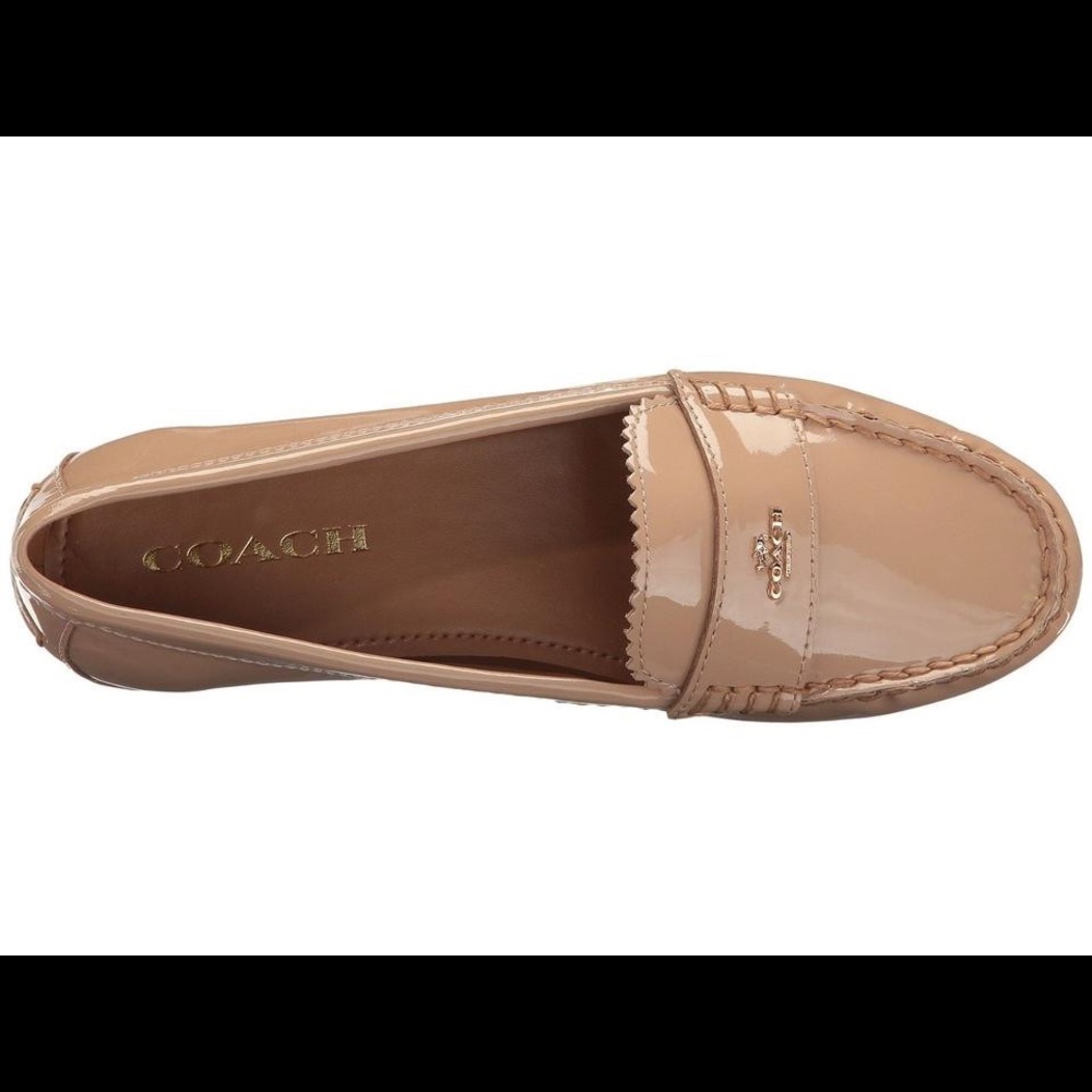 Coach patent leather loafers